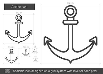 Image showing Anchor line icon.