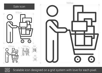 Image showing Sale line icon.