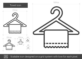 Image showing Towel line icon.