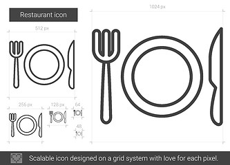 Image showing Restaurant line icon.