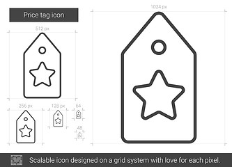 Image showing Price tag line icon.