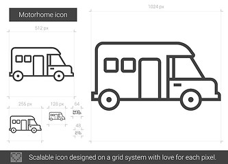 Image showing Motorhome line icon.