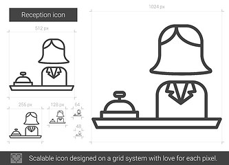 Image showing Reception line icon.