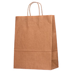 Image showing Brown paper bag on white