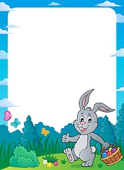 Image showing Frame with Easter rabbit thematics 2