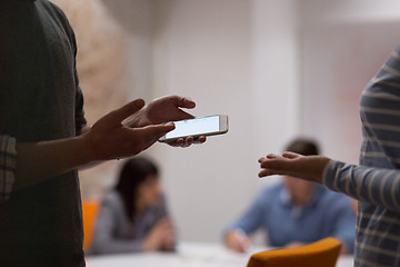 Image showing Business Team At A Meeting at modern office building