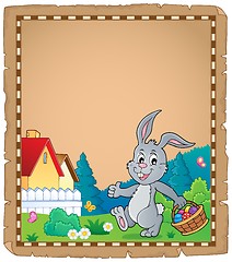 Image showing Easter rabbit theme parchment 1