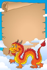 Image showing Chinese dragon theme parchment 3