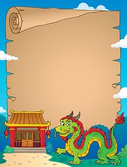 Image showing Chinese dragon theme parchment 2