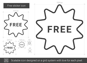 Image showing Free sticker line icon.