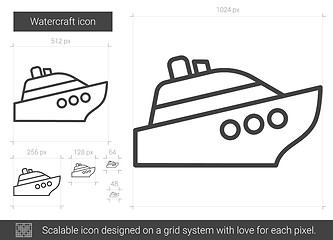 Image showing Watercraft line icon.