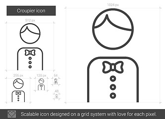 Image showing Croupier line icon.