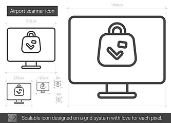 Image showing Airport scanner line icon.