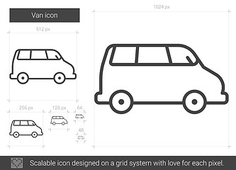 Image showing Van line icon.