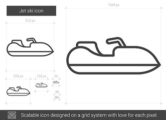 Image showing Jet ski line icon.