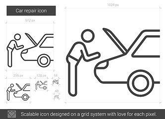 Image showing Car repair line icon.