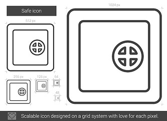 Image showing Safe line icon.