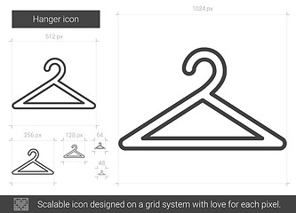 Image showing Hanger line icon.