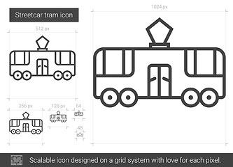 Image showing Streetcar tram line icon.