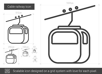 Image showing Cable railway line icon.