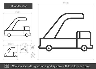 Image showing Jet ladder line icon.