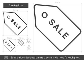 Image showing Sale tag line icon.