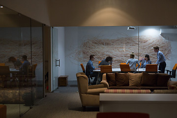 Image showing Business Team At A Meeting at modern office building