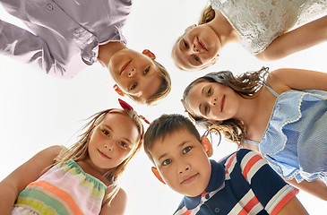 Image showing group of happy children in circle