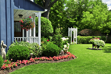 Image showing Front yard of a house
