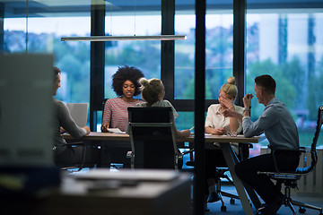 Image showing Business Team At A Meeting at modern office building