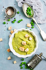 Image showing mashed green peas