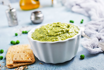 Image showing mashed green peas