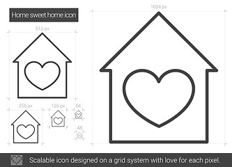 Image showing Home sweet home line icon.