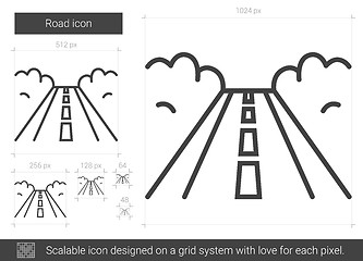 Image showing Road line icon.