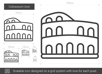 Image showing Colosseum line icon.
