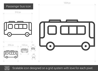 Image showing Passenger bus line icon.