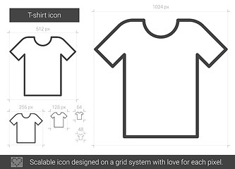 Image showing T-shirt line icon.