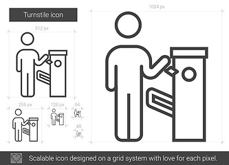 Image showing Turnstile line icon.