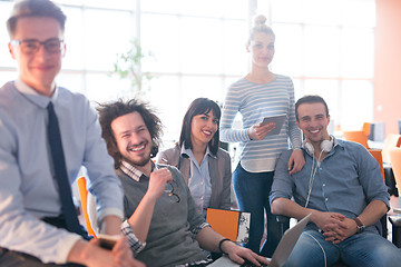 Image showing Portrait of a business team At A Meeting