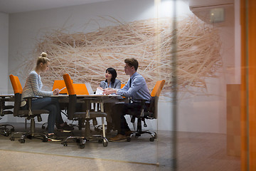 Image showing Business Team At A Meeting at modern office building