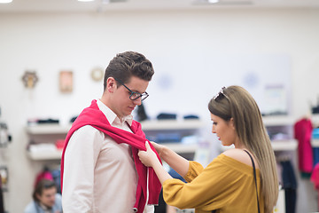 Image showing couple in  Clothing Store