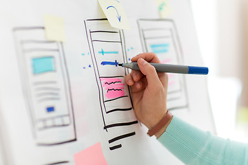 Image showing ui designer working on user interface at office