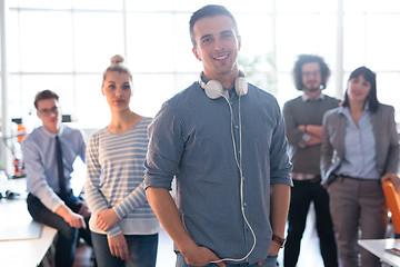 Image showing Portrait of young casual businessman