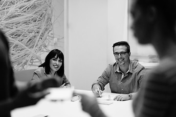 Image showing Business Team At A Meeting at modern office building