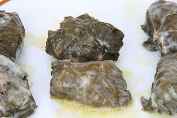 Image showing grape leafs wraps with meat