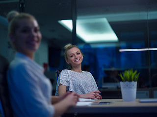 Image showing Business Team At A Meeting at modern office building