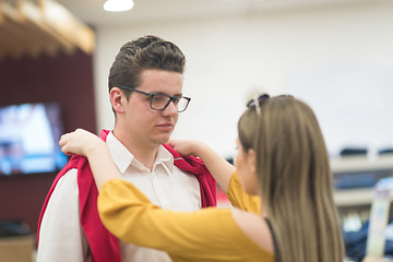 Image showing couple in  Clothing Store