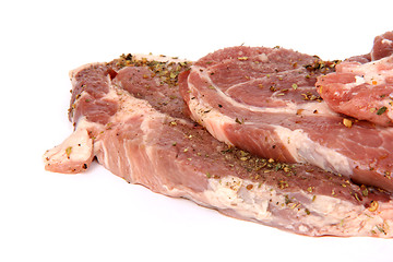 Image showing raw pork closeup