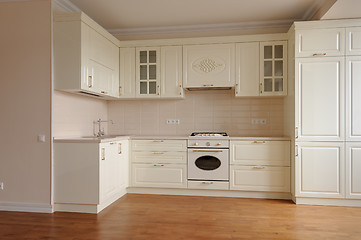 Image showing Classic cream colored kitchen