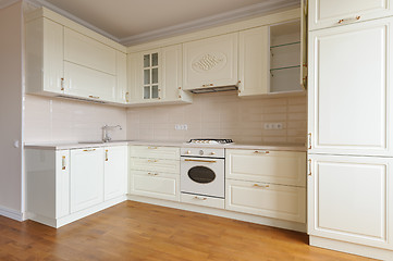 Image showing Classic cream colored kitchen